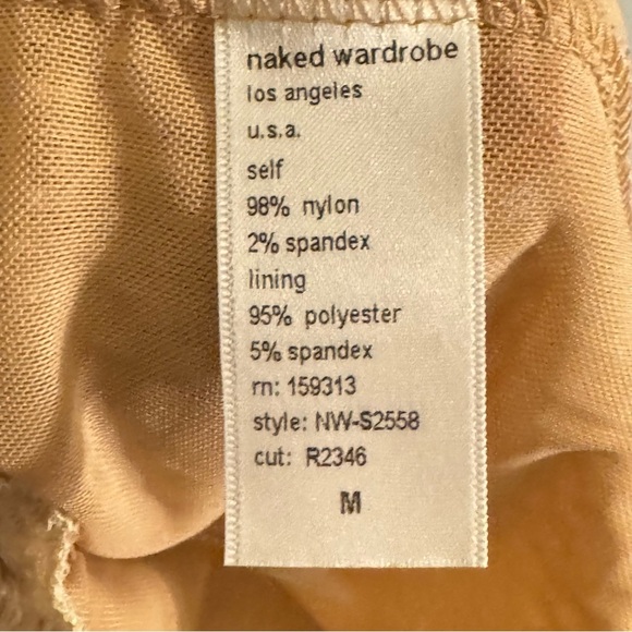 NWT- Naked Wardrobe sheer nude maxi skirt *sexy* with pattern details Sz medium - Picture 5 of 7